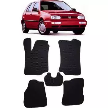 Ковры в салон автомобиля volkswagen golf iii 1991 - 1997 Eva Smart 1862-B1A6-S