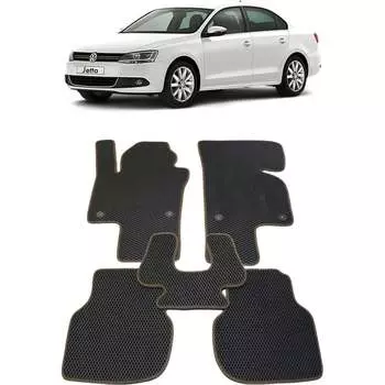 Ковры в салон автомобиля volkswagen jetta vi 2010 - 2018 Eva Smart 1871-A6B1-S