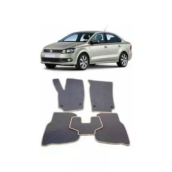 Ковры в салон автомобиля volkswagen polo v седан 2009 - 2020 Eva Smart 1879-A1A1-S