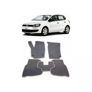 Ковры в салон автомобиля volkswagen polo v хэтчбек 2009 - 2020 Eva Smart 1881-A6B2-S