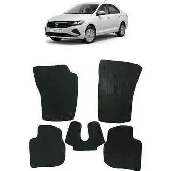 Ковры в салон автомобиля volkswagen polo vi лифтбек 2020 - Eva Smart 3175-A6B5-S