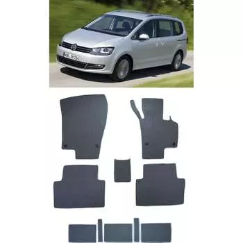Ковры в салон автомобиля volkswagen sharan ii правый руль 5мест 2010 - 2015 Eva Smart 3760-A1A1-S
