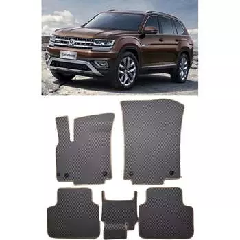 Ковры в салон автомобиля volkswagen teramont i 5мест 2017 - Eva Smart 3436-B1A1-S