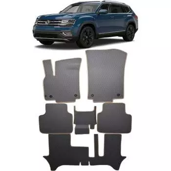 Ковры в салон автомобиля volkswagen teramont i 7мест 2017 - Eva Smart 2809-A6A1-S