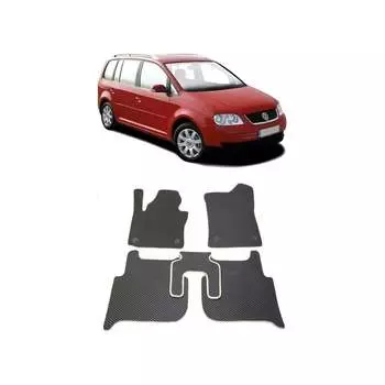 Ковры в салон автомобиля volkswagen touran i минивэн рестайлинг 2006 - 2010 Eva Smart 1889-B1A7-S