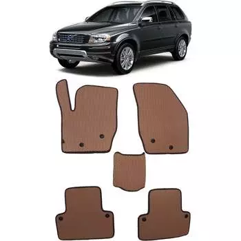Ковры в салон автомобиля volvo xc90 i 5мест 2006 - 2014 Eva Smart 1905-B1A6-S