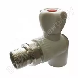 Кран pp-r серый шаровой valfex дн 20х1/2 нр угловой для радиаторов 10148020г 007-7693