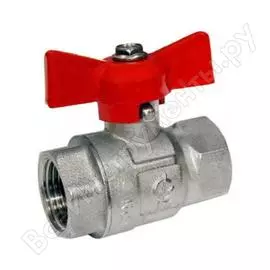 Кран шаровой галлоп креп 330 нк ду20 ру16 м/м, латунь, полнопроходной, бабочка 103215 007-6779