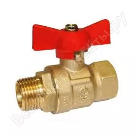 Кран шаровой галлоп креп 331 ду15 ру16 м/р, латунь, полнопроходной, бабочка 103218 107-0129