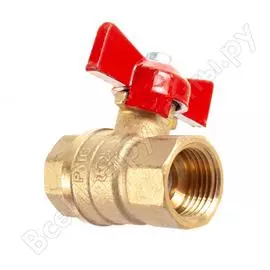 Кран шаровой галлоп стандарт 230 15 ру16 м/м полнопроходной, бабочка, латунный 103163 007-6735