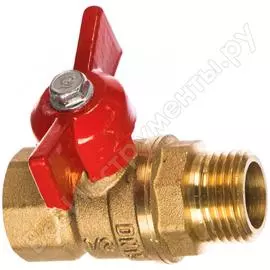 Кран шаровой галлоп стандарт 231 15 ру16 м/р полнопроходной, бабочка, латунный 103165 007-6737