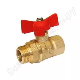 Кран шаровой галлоп стандарт 231 20 ру16 м/р полнопроходной бабочка, латунный 103188 007-6742