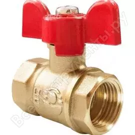 Кран шаровой латунный 11б27фт1м optim ду20 ру16 м/м полнопроходной, бабочка vf.217.l0b1.034 107-6194