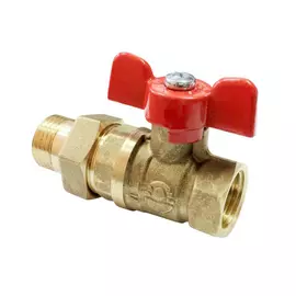 Кран шаровой латунный полнопроходной valfex 11б27фт1м ду25 ру16 м/амер vf.227.lb1.100 107-5591