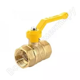 Кран шаровый галлоп стандарт 220 20 ру16 м/м, полный рычаг, латунный, для газа 116024 007-6757