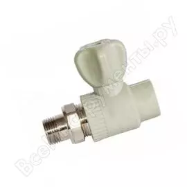 Кран valfex pp-r серый шаровой дн 20х1/2 нр прям д/рад 10149020г 007-7691