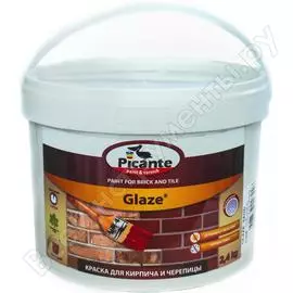 Краска для кирпича и черепицы picante glaze ral 7081 серая 2,4кг 10150-7081.gl