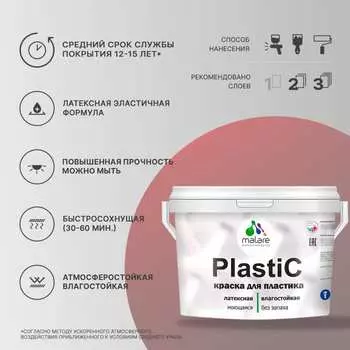 Краска для пластика, сайдинга, ПВХ MALARE PlastiC 2036752155970