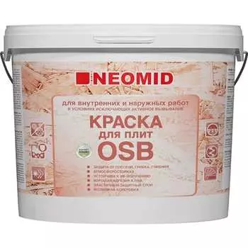 Краска для плит OSB для внутренних и наружных работ NEOMID Н-КраскаOSB-14
