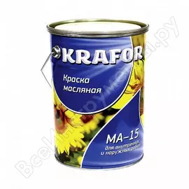 Краска krafor ма-15 вишневая 7 кг 4 26331