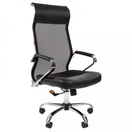 Кресло easy chair vtechair-642 tpu sakura сетка/экокожа черная, хром 1027782