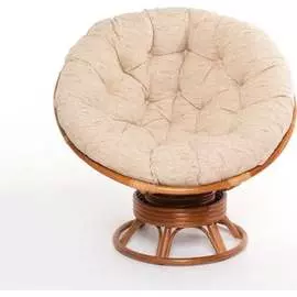 Кресло-качалка Vinotti PAPASAN 23/01В Коньяк Подушка Рогожка