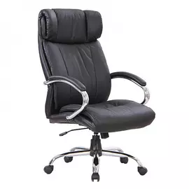 Кресло руководителя easy chair bnu echair cs-834e/al-3 кожа черная, хром 216987