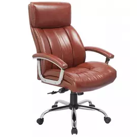 Кресло руководителя easy chair bnu echair cs-8822e-1 кожа коричневая, хром 296592