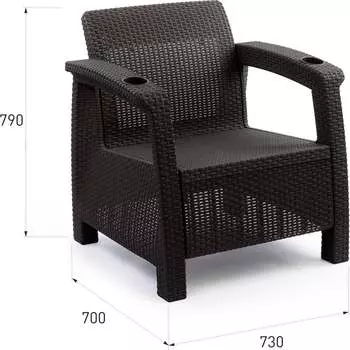 Кресло ЗПИ "Альтернатива" Ротанг-плюс М8839