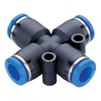 Крестообразный пластиковый фитинг CDC Pneumatics PZA 10