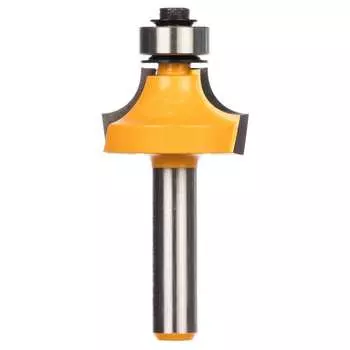 Кромочная калевочная фреза по дереву Энкор ф28.6х16, r8, хв.8мм 9242