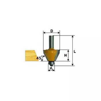 Кромочная конусная фреза Энкор 9235