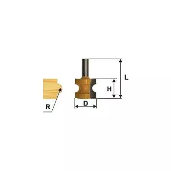 Кромочная полустержневая фреза Энкор 9313
