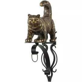 Кронштейн для цветов BOGACHO Кот Лео 77079/бронзовый