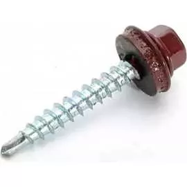 Кровельные саморезы ВИРТУОЗ 5,5х19 мм RAL3011 красно-коричневый 200 шт. 600-23742