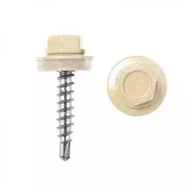 Кровельные саморезы ВИРТУОЗ 4,8х38 мм RAL1014 слоновая кость 150 шт. 600-24374