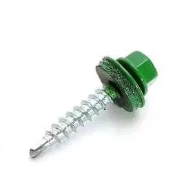 Кровельные саморезы ВИРТУОЗ 5,5х25 мм RAL6002 зеленая листва 200 шт. 600-23827