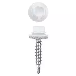 Кровельные саморезы ВИРТУОЗ 4,8х29 мм RAL9003 ярко-белый 25 шт. 27795