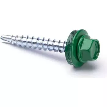 Кровельные саморезы ВИРТУОЗ 5,5х25 мм RAL6029 зеленая мята 200 шт. 600-35728