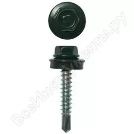 Оцинкованные кровельные саморезы ЗУБР 4.8x70 мм RAL 6005 160 шт. 4-300315-48-070-6005