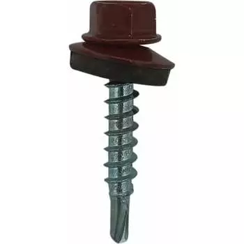 Кровельный оцинкованный саморез STARFIX 4,8x35 мм, RAL 3011, 200 шт. SMC2-48702-200