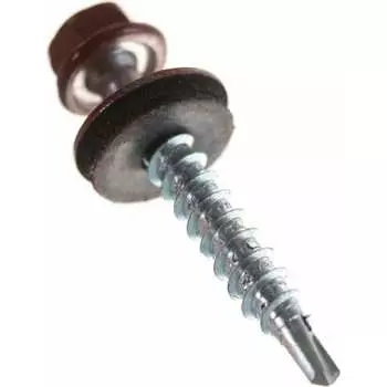 Кровельный оцинкованный саморез STARFIX 4,8x19 мм, RAL 3009, 250 шт. SMC2-101707-250