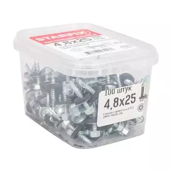 Кровельный оцинкованный саморез STARFIX 4,8x25 мм, 100 шт. SMP2-74103-100