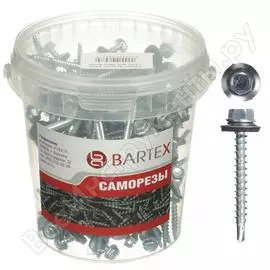 Кровельный саморез bartex 4.8x50 цинк, банка 150шт 211719