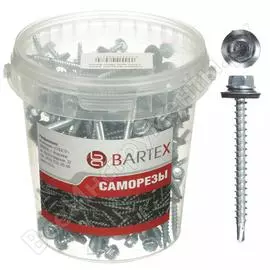 Кровельный саморез bartex 4.8x70 цинк, банка 100шт 211720