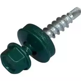 Кровельный саморез Bohrer ПРОМ 4,8x29 RAL6005 зеленый мох 4500 шт. SKRAL-4,8х29 RAL6005