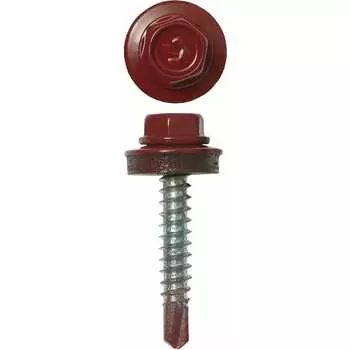 Кровельный саморез Bohrer 4,8x29 RAL 3003 красный рубин 250 шт. SKRAL3003-4,8х29-250