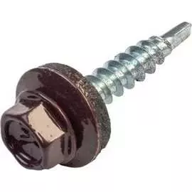 Кровельный саморез Госкреп 5.5х19 мм RAL 8017 коричневый шоколад 10 шт. 2-0019980