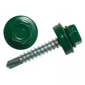 Кровельный саморез качественный крепеж 5,5/25 RAL600570 зеленый мох (70 шт.) 0300113