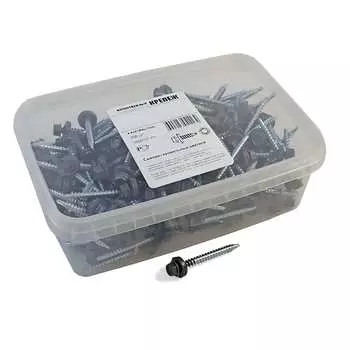 Кровельный саморез качественный крепеж 4,8/51 RAL7024200 серый графит (200 шт.) 1000701